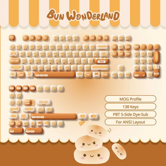 Akko Bun Wonderland Keycap MOG