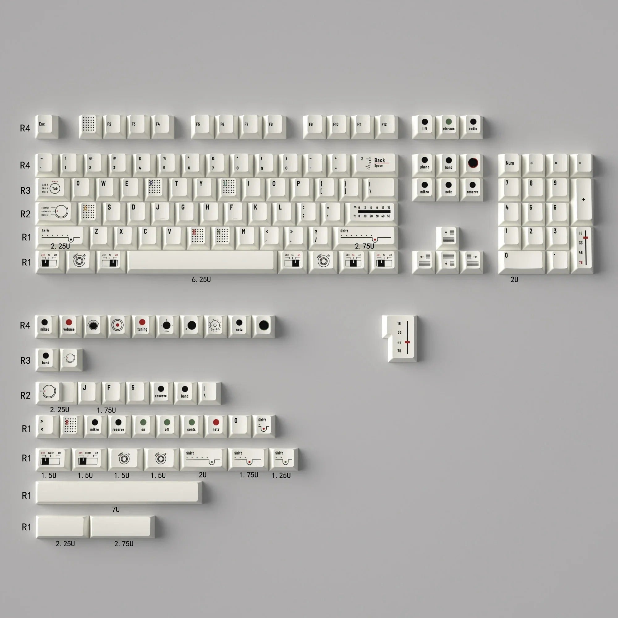 Retro Camera Themed Cherry Profile 144 Keys Keycaps Set – FancyKeebs