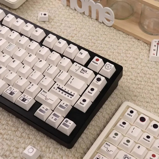 Retro Camera Themed Cherry Profile 144 Keys Keycaps Set