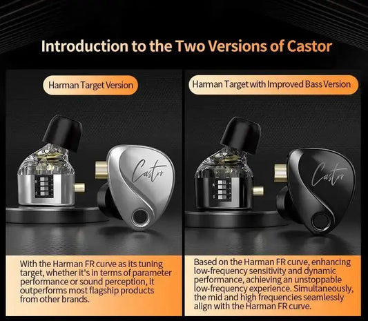 KZ Castor Tuning Adjustable Dual Driver IEM - Improved Bass