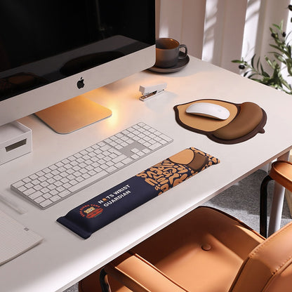 Premium Keyboard Mouse Wrist Rest - Nuts