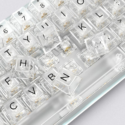 133 Key OEM Transparent/Clear Keycap - White