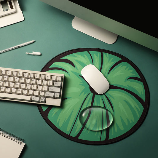 Premium Mouse Pad Wrist Rest - Leaf Droplet