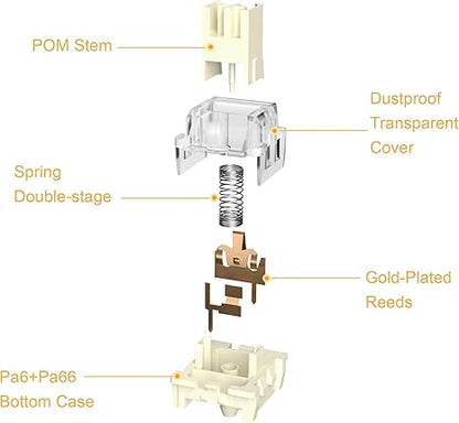 MageGee White Elephant 40g 3pin Tactile Switch