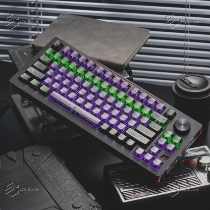 Eva-01 Purple Transparent PC UV 1.78mm Cherry Profile Keycaps Set