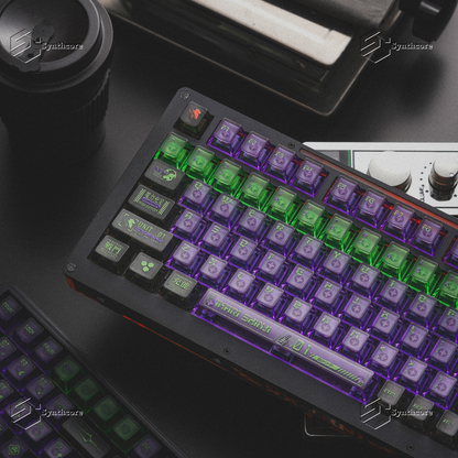 Eva-01 Purple Transparent PC UV 1.78mm Cherry Profile Keycaps Set