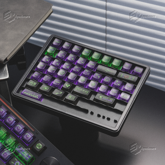 Eva-01 Purple Transparent PC UV 1.78mm Cherry Profile Keycaps Set