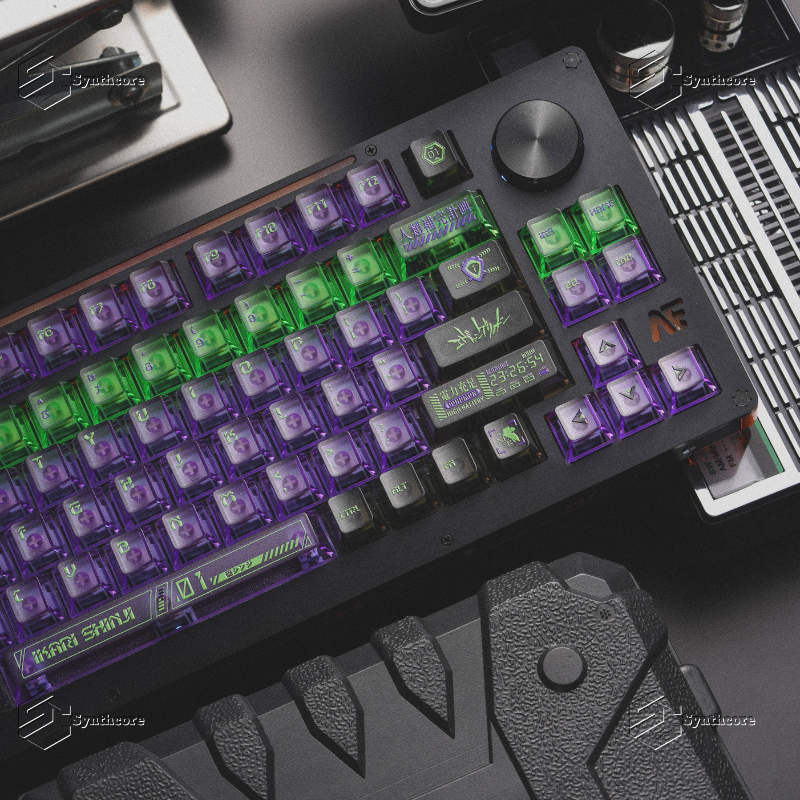 Eva-01 Purple Transparent PC UV 1.78mm Cherry Profile Keycaps Set