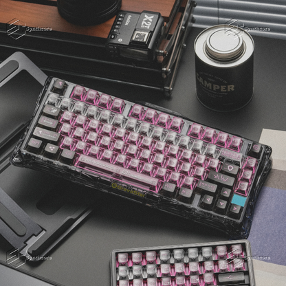 Eva-08 Mist Transparent PC UV 1.78mm Cherry Profile Keycaps Set