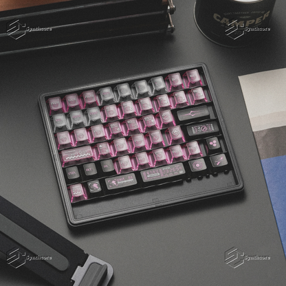 Eva-08 Mist Transparent PC UV 1.78mm Cherry Profile Keycaps Set