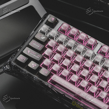 Eva-08 Mist Transparent PC UV 1.78mm Cherry Profile Keycaps Set