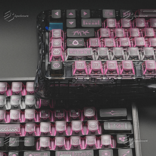 Eva-08 Mist Transparent PC UV 1.78mm Cherry Profile Keycaps Set