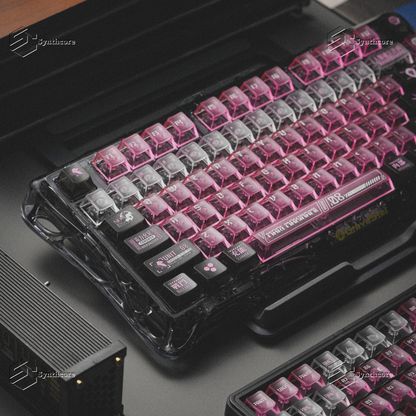 Eva-08 Mist Transparent PC UV 1.78mm Cherry Profile Keycaps Set