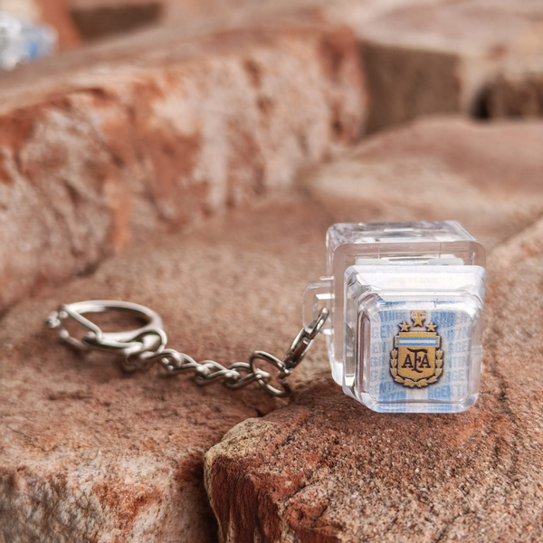 Argentina Football 3 star keyboard Fidget LED Keychain