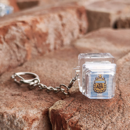 Argentina Football 3 star keyboard Fidget LED Keychain