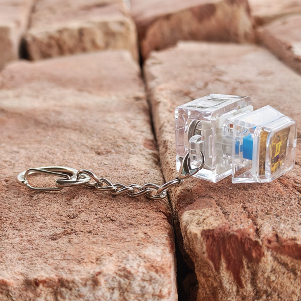 Single LED Keychain with Battery Side View