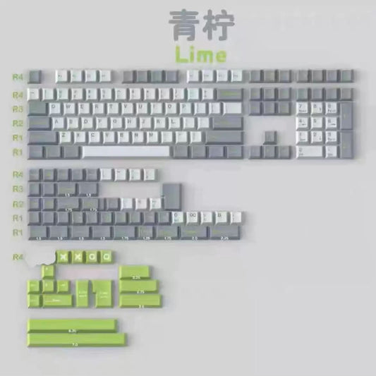 Lime XOXO ABS Doubleshot Keycaps