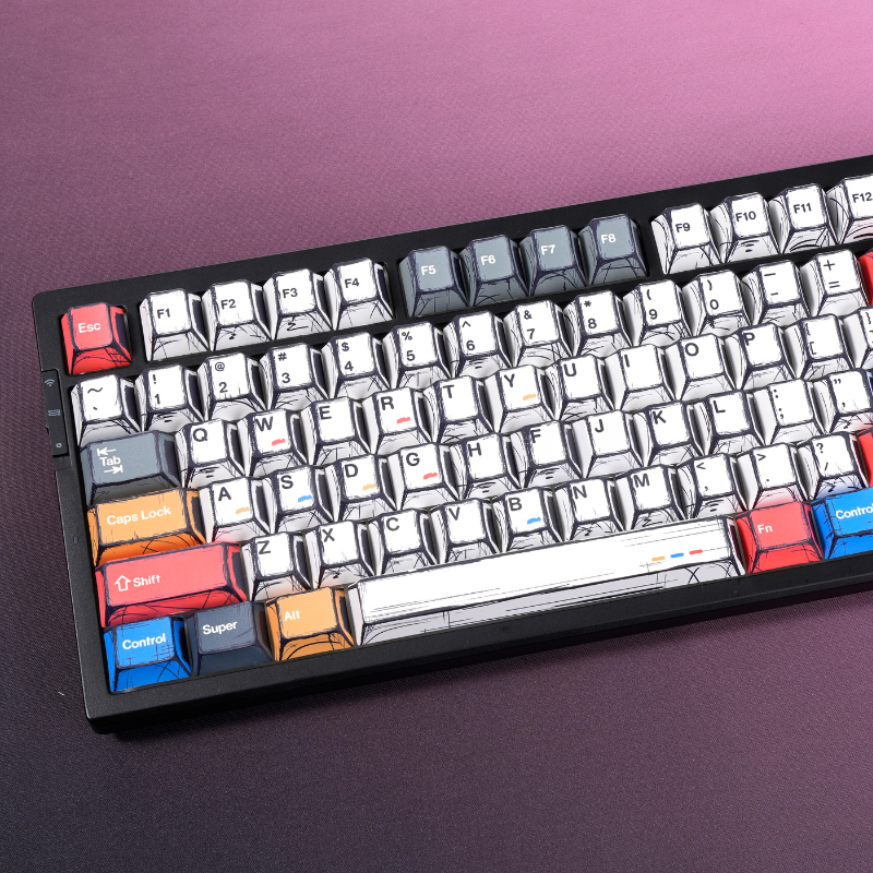 Classic Comic 1.7mm Thick PBT Original Height Keycaps