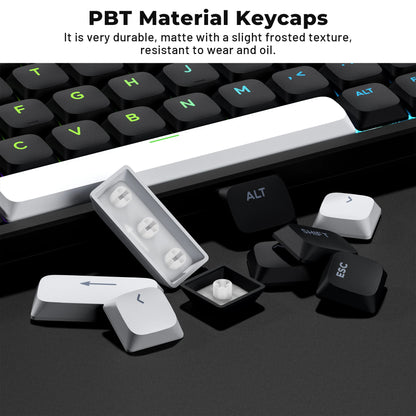 XVX Low Profile Black ShineThrough Double Shot PBT Keycaps