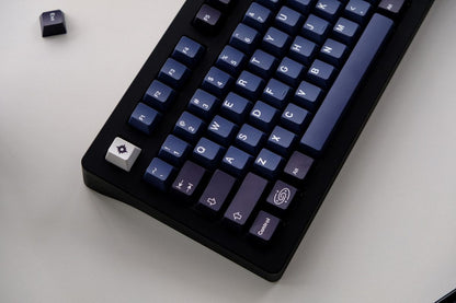 A part of GMK Milky Way Cherry Profile Keycaps Set