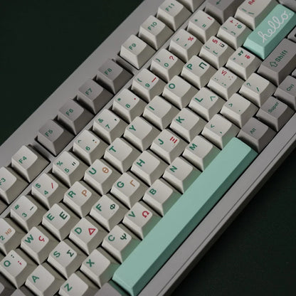Retro Green Greek Cherry Profile 140+ Keys Keycaps Set
