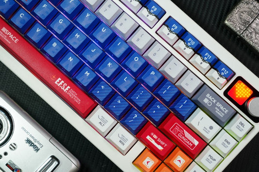 Gundam Side Engraved Cherry Profile 120+ Keys PBT Keycaps Set