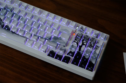 Ink Mountain Side Engraved PBT 120+ Keys Keycaps Set