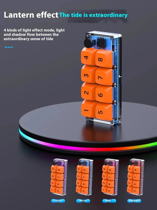 K806 Hot Swappable 8Key RGB Wired Macro Keypad
