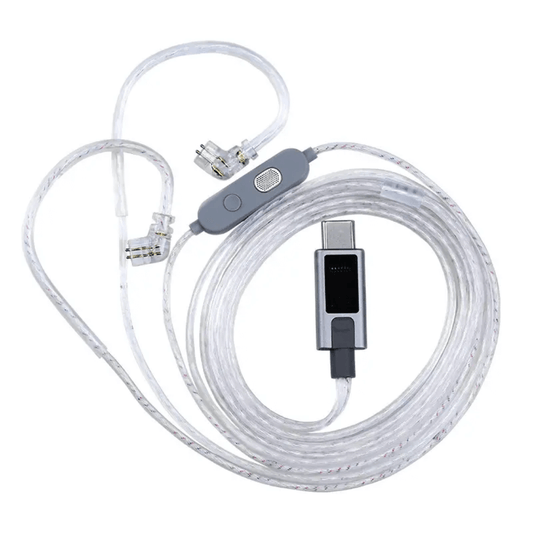 KZ M2 Dual Mic EQ Tuning Switch Silver Plated Type-C Cable
