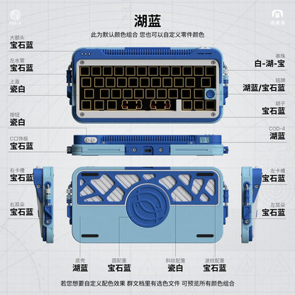 Cod40 40% Layout Hot Swappable Tri-mode 3d Printed Barebone Kit