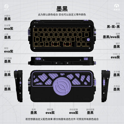 Cod40 40% Layout Hot Swappable Tri-mode 3d Printed Barebone Kit