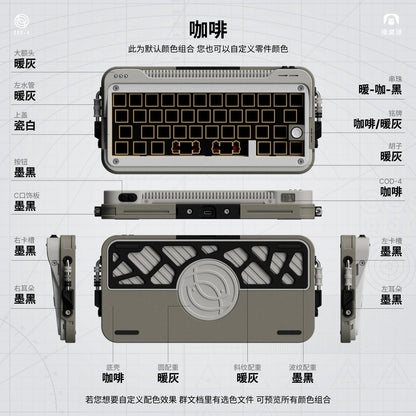 Cod40 40% Layout Hot Swappable Tri-mode 3d Printed Barebone Kit
