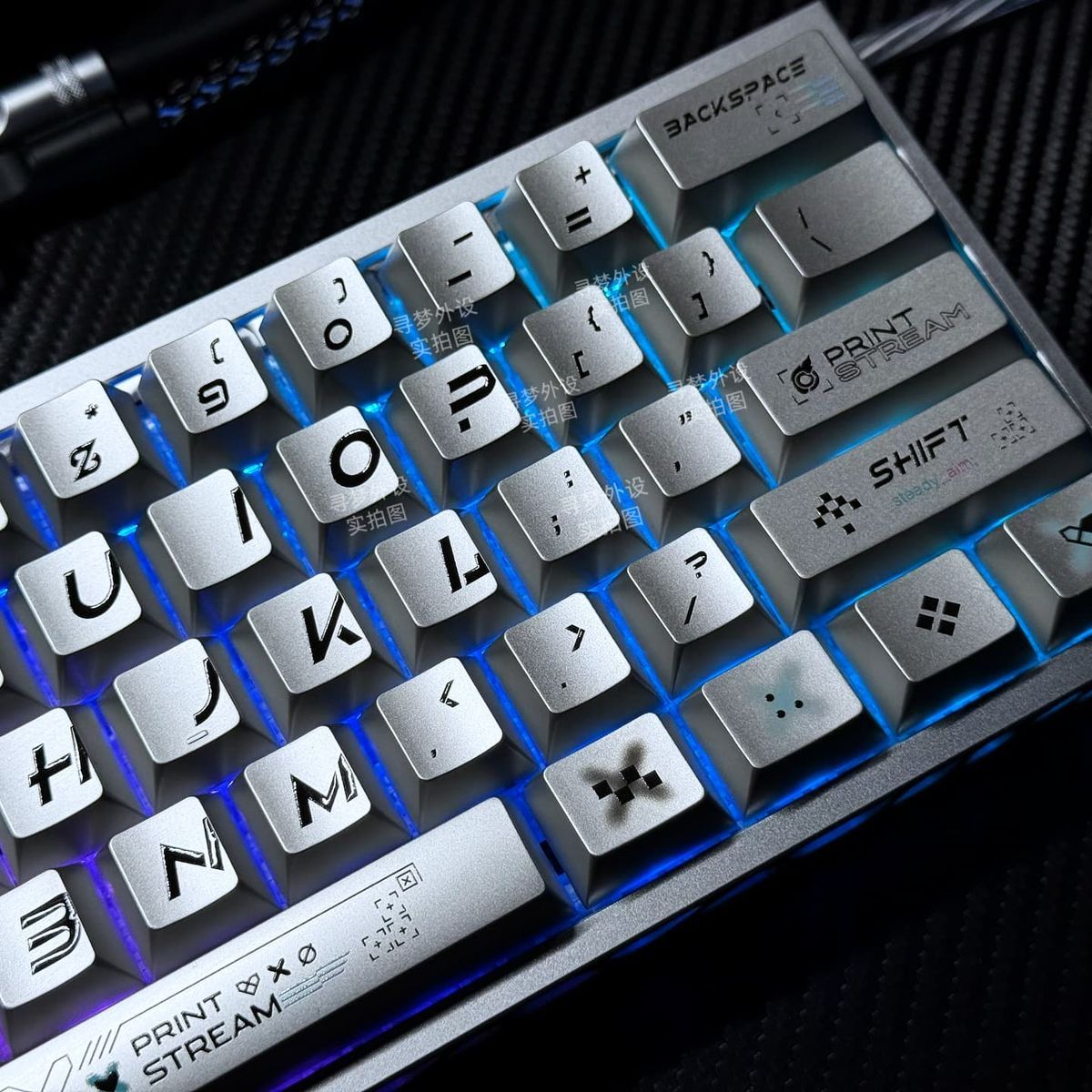 CSGO Printstream Metallic Finish PBT 120+Keys Keycaps Set
