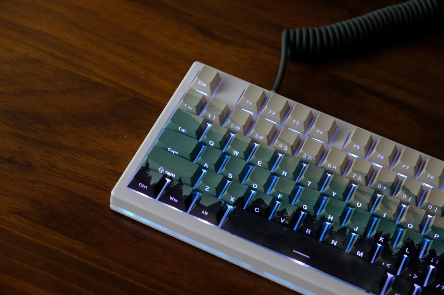 Mountain Forest Side Engraved PBT 120+ Keys Keycaps Set