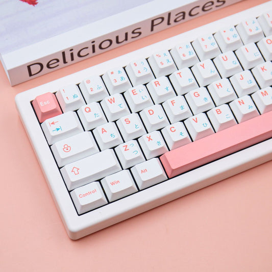 Minimal JP Legends Powder Cherry PBT Keycaps Set Canned