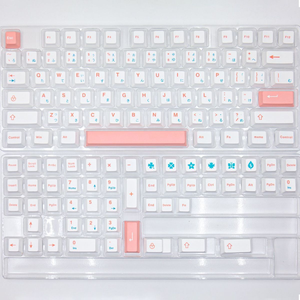 Minimal JP Legends Powder Cherry PBT Keycaps Set Canned