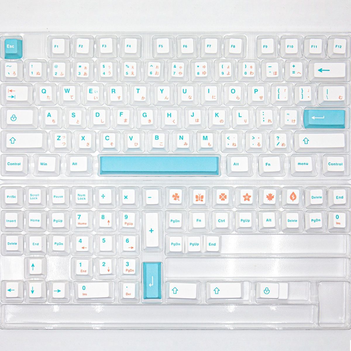 Minimal JP Legends Sky Blue Cherry PBT Keycaps Set Canned