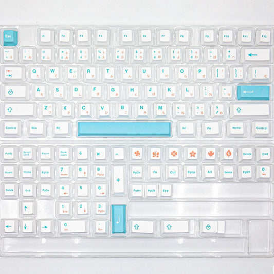 Minimal JP Legends Sky Blue Cherry PBT Keycaps Set Canned