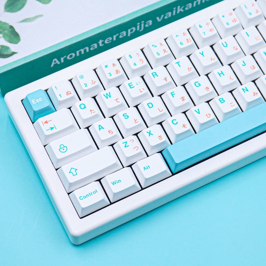 Minimal JP Legends Sky Blue Cherry PBT Keycaps Set Canned