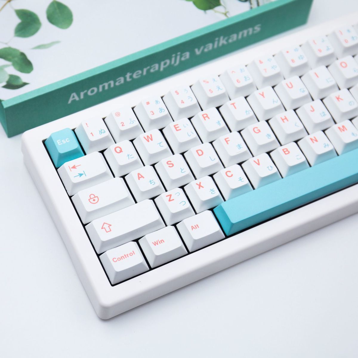 Minimal JP Legends Sky Blue Cherry PBT Keycaps Set Canned