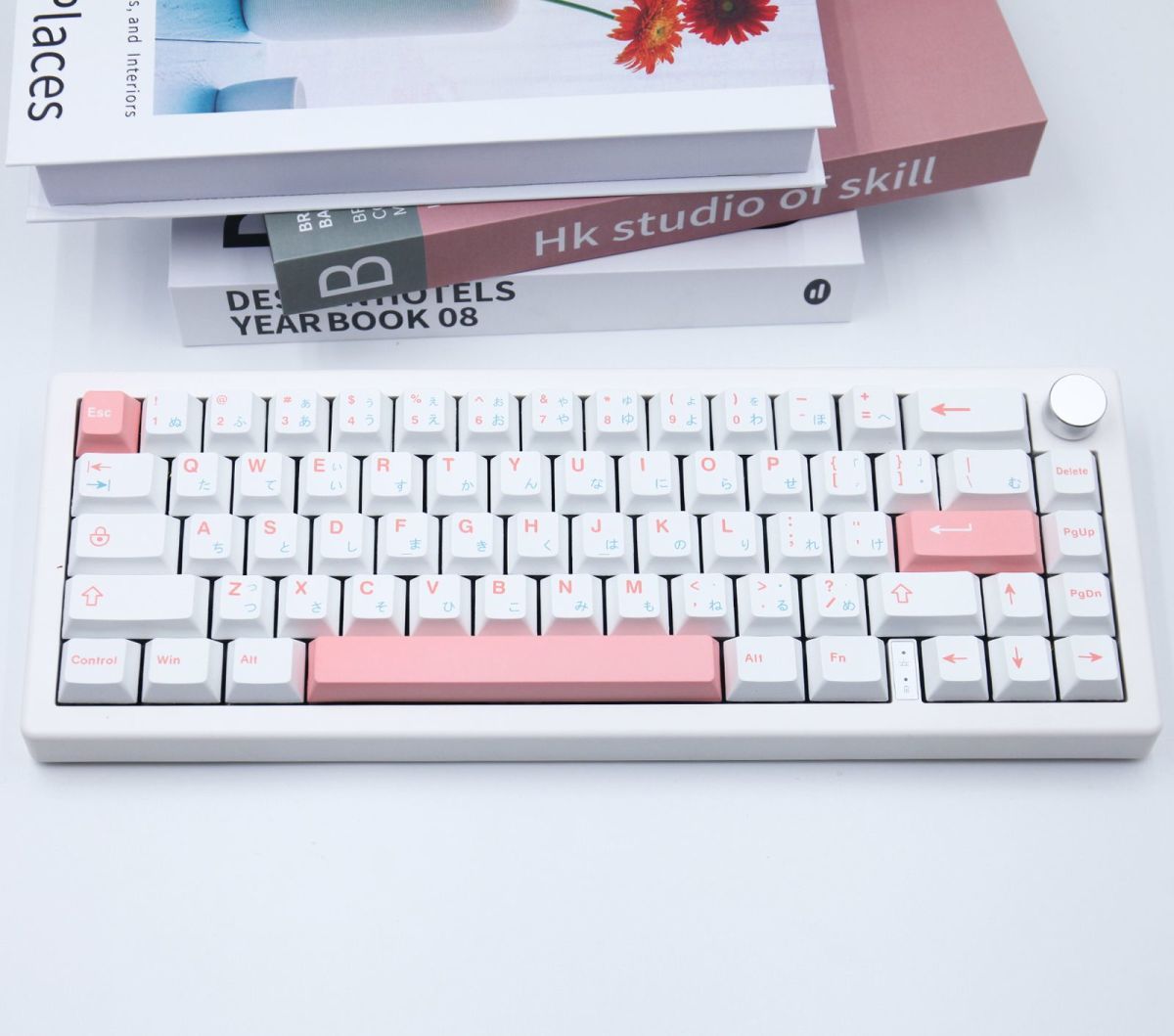 Minimal JP Legends Powder Cherry PBT Keycaps Set Canned