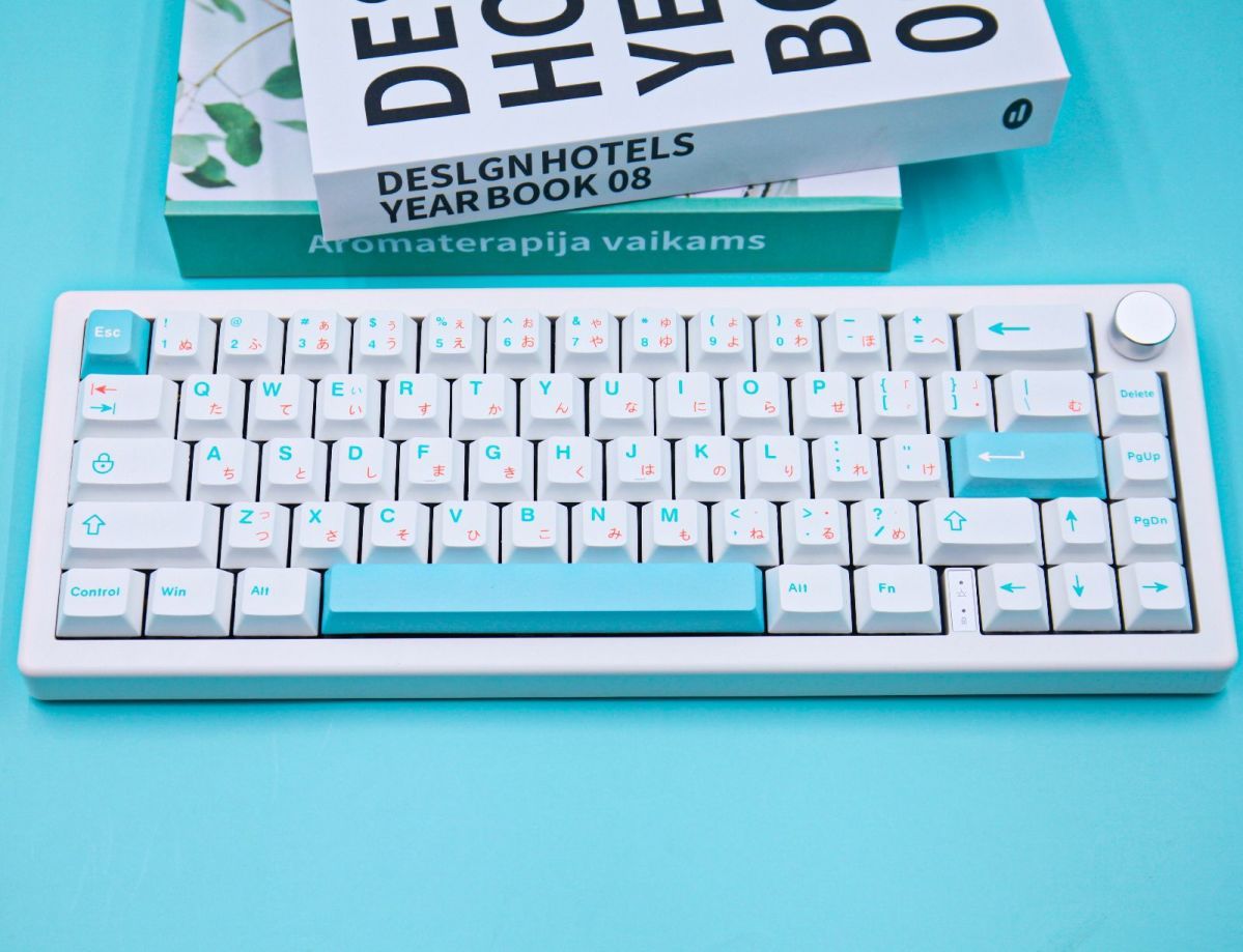 Minimal JP Legends Sky Blue Cherry PBT Keycaps Set Canned