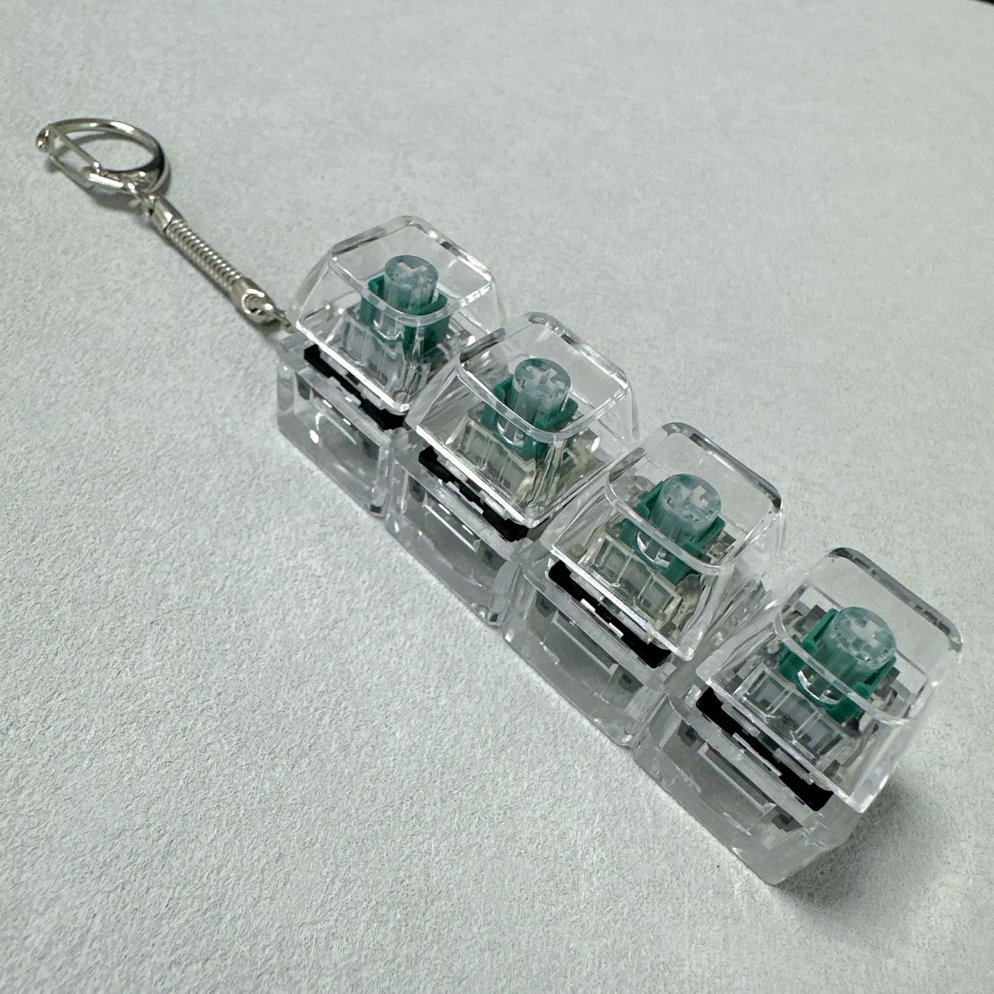 Transparent Switch Tester Fidget Keychain with Switch - 4 Key