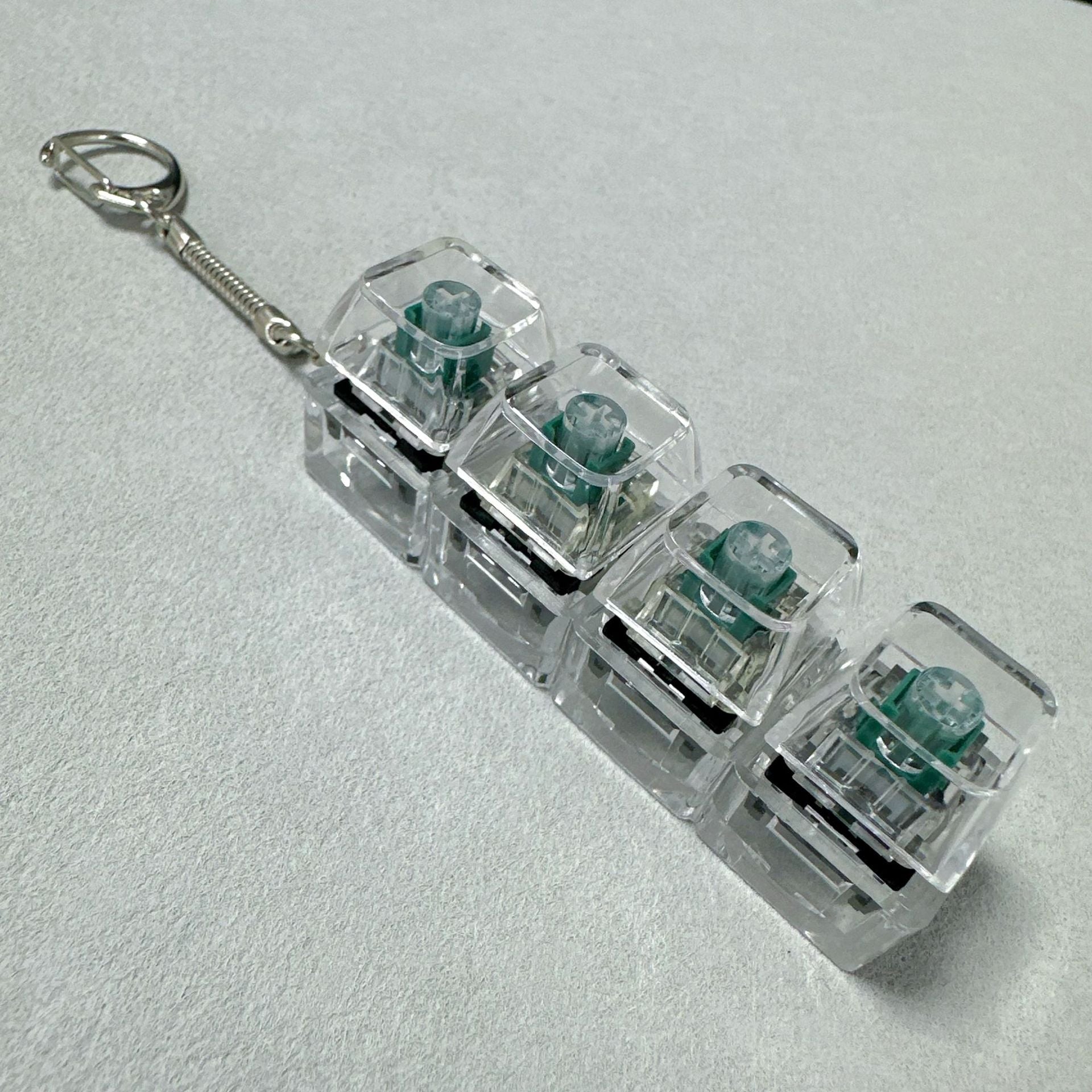 Transparent Switch Tester Fidget Keychain with Switch - 4 Key