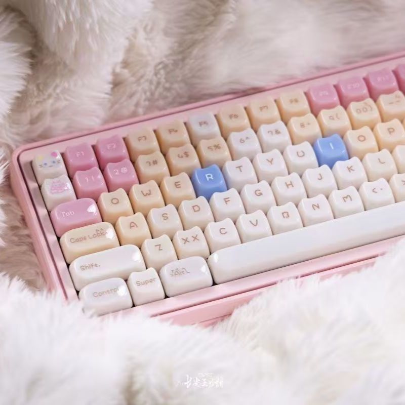 XVX House Candy Cat MAO Profile PC UV Semi Transparent Keycaps Set