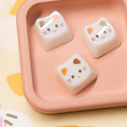 XVX House Candy Cat MAO Profile PC UV Semi Transparent Keycaps Set