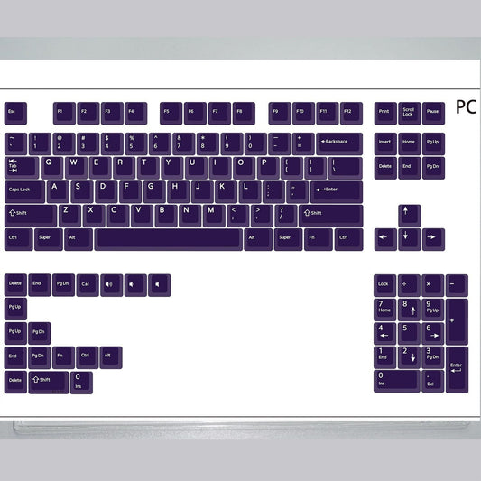 Purple Transparent PC Cherry Profile 120+ Keys Keycaps Set