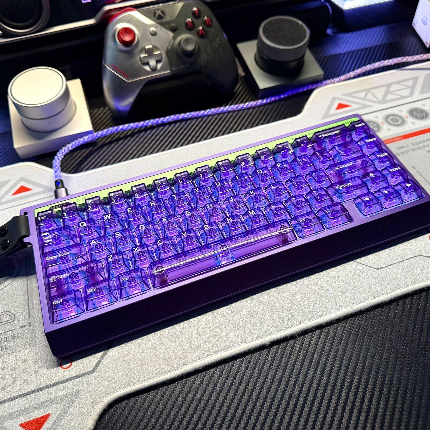 Purple Transparent PC Cherry Profile 120+ Keys Keycaps Set