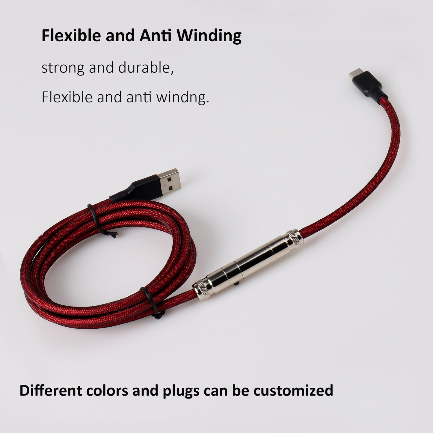 non coiled aviator cable for keyboard