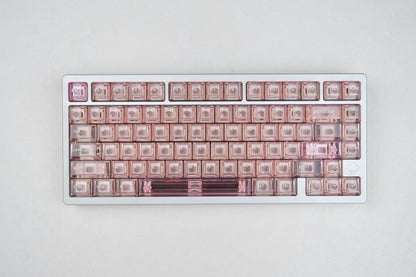 Popkeys Premium Transparent Cherry 97 Keys Keycaps Set - Blush
